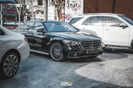 메르세데스 벤츠 S500 AMG라인 차량에 글라스틴트 선셋으로 특별함 더하기 ! - 수성구 신차패키지 카인사이드