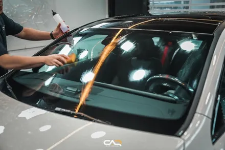 벤츠 A35 AMG 글라스틴트 썬셋과 GT 세로 그릴까지 한번에 신차패키지 시공 ! - 대구 카인사이드