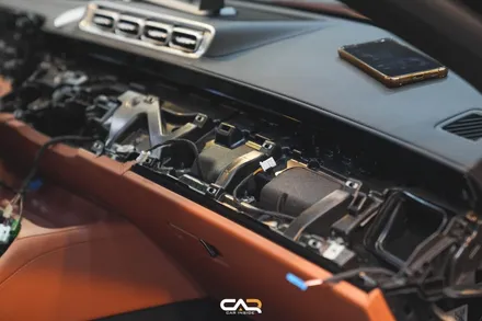 벤츠 S350d (W223) 숏바디 차량에도 액티브 엠비언트와 4D 부메스터 전동트위터 장착하기 ! - 대구 카인사이드