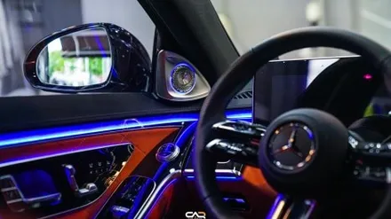 벤츠레트로핏 W223 S500 S클래스 4D부메스터 전동트위터로 감성의 정점을 찍다. - 대구 카인사이드