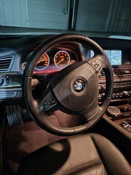 BMW 7시리즈 천장떨어짐 복원,실내커스텀 핸들 브라운+천장 스웨이드블랙 작업 고양일산 자동차튜닝 BK게러지 / 일산동구 성석동