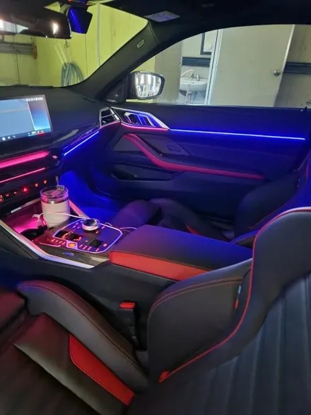 자동차LED조명 실내인테리어 BMW M4 엠비언트 식빵등 고양일산 튜닝샵 BK게러지 / 일산동구 성석동