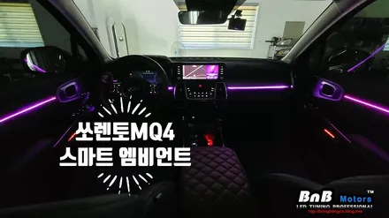 쏘렌토MQ4 엠비언트 무드등 튜닝! 비노출 광학아크릴과 3세대 광섬유의 절묘한 만남! / 거제 연초면