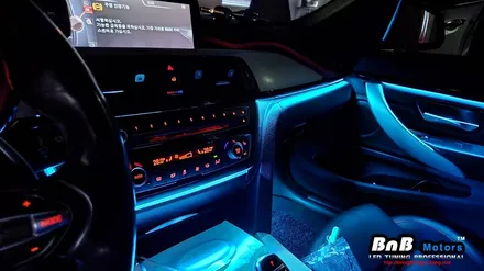 BMW 428i 컨버터블 실내 비노출 간접조명 엠비언트라이트 튜닝! 순정 느낌 그대로 눈부심없는 간접조명 무드램프 튜닝! 거제 부산 창원 비앤비모터스! / 거제 연초면