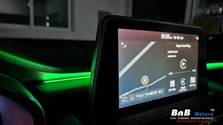 제네시스 G70 순정같은 엠비언트 튜닝! 비노출 간접조명 엠비언트로 실내 인테리어 완성! 거제 부산 창원 비앤비모터스!