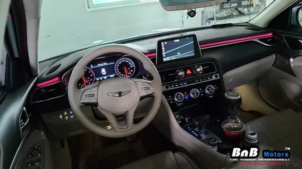 제네시스 G70 대시보드 비노출 히든 엠비언트 무드등 튜닝! 깔끔한 비노출 엠비언트로 차량의 감성을 높여보세요! 거제 창원 부산 엠비언트튜닝 / 거제 연초면
