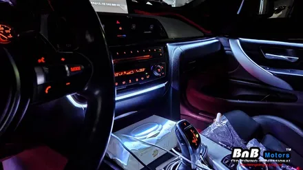 BMW 428i 컨버터블 실내 비노출 간접조명 엠비언트라이트 튜닝! 순정 느낌 그대로 눈부심없는 간접조명 무드램프 튜닝! 거제 부산 창원 비앤비모터스! / 거제 연초면