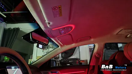 제네시스 G80 비노출 간접조명 엠비언트 라이트 튜닝! 칙칙했던 실내를 은은한 무드램프 튜닝으로 감성 충전! 야간드라이빙이 즐거워지는 튜닝! 거제 부산 창원 비앤비모터스!