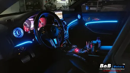 벤츠 CLA 45 AMG 실내 매립형 인핏 엠비언트 무드등 튜닝! 터빈 송풍구 엠비언트까지 감각적인 실내 인테리어 완성! 경남 거제 창원 부산 엠비언트튜닝 / 거제 연초면