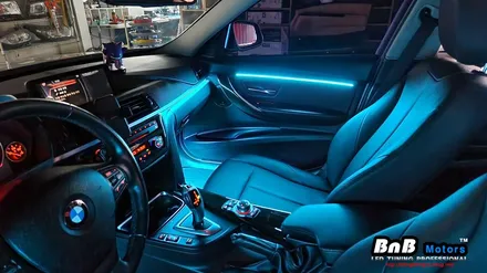 BMW 320d 매립형 DMX 엠비언트 라이트 튜닝! 실내 분위기를 바꿔주는 최고의 튜닝 아이템! 야간 드라이빙이 즐거워집니다! 거제 부산 창원 비앤비모터스! / 거제 연초면
