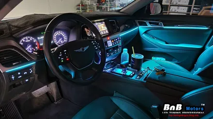 제네시스 G80(DH) 비노출 간접조명 엠비언트 라이트 튜닝! 실내튜닝 필수 아이템! 거제 부산 창원 비앤비모터스! / 거제 연초면