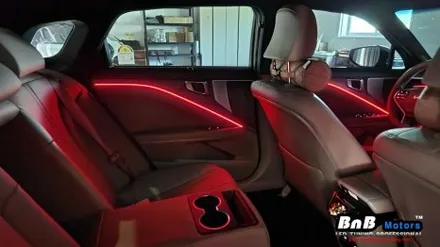 기아 K8 비노출 매립형 엠비언트 라이트 튜닝! 실내 감성을 충전하는 필수 튜닝 아이템! 거제 부산 창원 비앤비모터스! / 거제 연초면