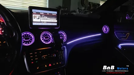 벤츠 CLA 45 AMG 실내 매립형 인핏 엠비언트 무드등 튜닝! 터빈 송풍구 엠비언트까지 감각적인 실내 인테리어 완성! 경남 거제 창원 부산 엠비언트튜닝 / 거제 연초면