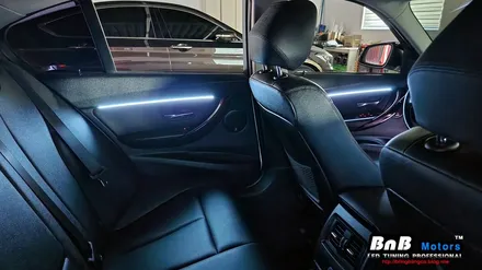 BMW 320d 매립형 DMX 엠비언트 라이트 튜닝! 실내 분위기를 바꿔주는 최고의 튜닝 아이템! 야간 드라이빙이 즐거워집니다! 거제 부산 창원 비앤비모터스! / 거제 연초면