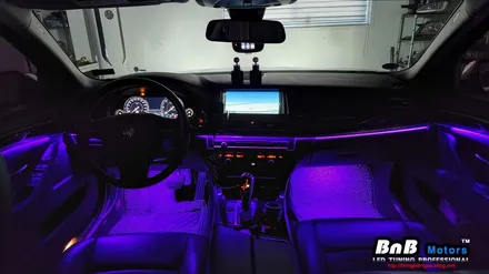 BMW 520d 실내 비노출 히든 간접조명 엠비언트 라이트 튜닝! 깔끔한 마감과 눈부심없는 무드램프 튜닝으로 실내분위기 업그레이드! 거제 부산 창원 비앤비모터스! / 거제 연초면