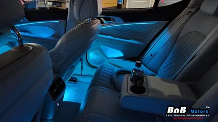 제네시스 G70 비노출 간접조명 엠비언트라이트 튜닝! 시공후 이질감 제로의 완성도와 눈부심없는 무드램프! 거제 부산 창원 비앤비모터스! / 거제 연초면