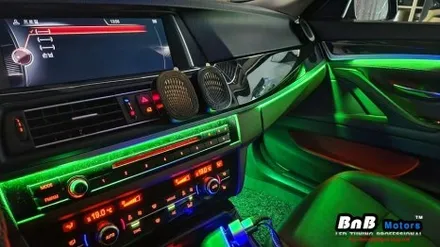 BMW 520d (F10) 비노출 간접조명 엠비언트 라이트 튜닝! 신형 부럽지 않은 실내 무드램프 튜닝! 거제 부산 창원 비앤비모터스! / 거제 연초면