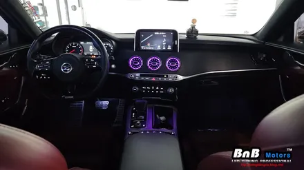 기아 스팅어 송풍구 엠비언트 무드등 튜닝! 밋밋했던 순정 송풍구를 감각적인 엠비언트로 업그레이드! 거제 부산 창원 비앤비모터스! / 거제 연초면