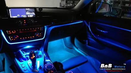 BMW 420d 그란쿠페 비노출 엠비언트 무드등 튜닝! 순정처럼 깔끔한 마감의 엠비언트 시공으로 실내 감성을 업그레이드! 창원 부산 엠비언트 / 거제 연초면