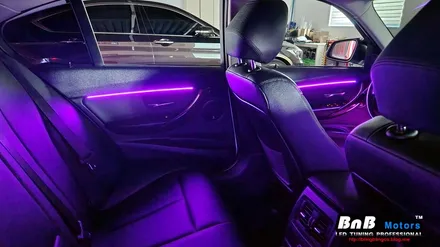 BMW 320d 매립형 DMX 엠비언트 라이트 튜닝! 실내 분위기를 바꿔주는 최고의 튜닝 아이템! 야간 드라이빙이 즐거워집니다! 거제 부산 창원 비앤비모터스! / 거제 연초면