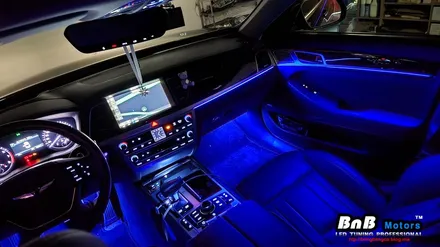제네시스 G80 비노출 간접조명 엠비언트라이트 튜닝! 순정같은 마감과 눈부심없는 무드램프 튜닝으로 실내 감성 업그레이드! 거제 부산 창원 엠비언트 튜닝! / 거제 연초면