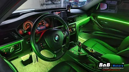 BMW 320d 매립형 DMX 엠비언트 라이트 튜닝! 실내 분위기를 바꿔주는 최고의 튜닝 아이템! 야간 드라이빙이 즐거워집니다! 거제 부산 창원 비앤비모터스! / 거제 연초면
