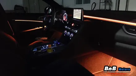 제네시스 G70 오너들의 필수 아이템! 비노출 엠비언트로 한층 업그레이드된 실내 분위기! 경남 거제 창원 부산 김해 비앤비모터스 / 거제 연초면