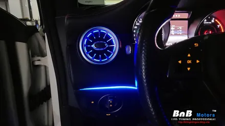 벤츠 CLA 45 AMG 실내 매립형 인핏 엠비언트 무드등 튜닝! 터빈 송풍구 엠비언트까지 감각적인 실내 인테리어 완성! 경남 거제 창원 부산 엠비언트튜닝 / 거제 연초면