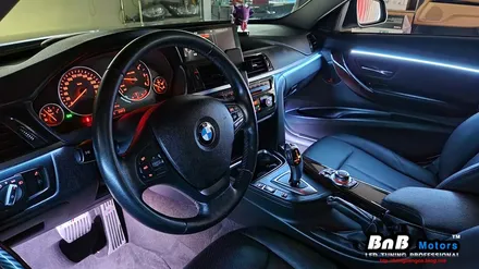 BMW 320d 매립형 DMX 엠비언트 라이트 튜닝! 실내 분위기를 바꿔주는 최고의 튜닝 아이템! 야간 드라이빙이 즐거워집니다! 거제 부산 창원 비앤비모터스! / 거제 연초면