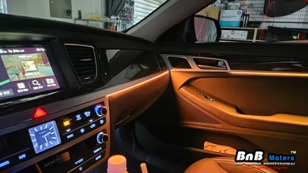 제네시스 G80(DH) 비노출 간접조명 엠비언트 라이트 튜닝! 실내튜닝 필수 아이템! 거제 부산 창원 비앤비모터스! / 거제 연초면