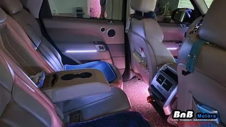 레인지로버 스포츠 엠비언트 라이트 튜닝! 화사하고 세련된 실내를 완성하는 필수 튜닝 아이템! 비앤비모터스! 거제 부산 창원 엠비언트튜닝!