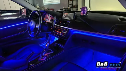 BMW 320d 매립형 DMX 엠비언트 라이트 튜닝! 실내 분위기를 바꿔주는 최고의 튜닝 아이템! 야간 드라이빙이 즐거워집니다! 거제 부산 창원 비앤비모터스! / 거제 연초면