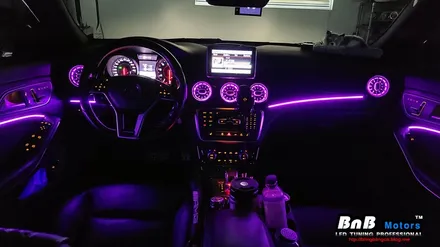 벤츠 CLA 45 AMG 실내 매립형 인핏 엠비언트 무드등 튜닝! 터빈 송풍구 엠비언트까지 감각적인 실내 인테리어 완성! 경남 거제 창원 부산 엠비언트튜닝 / 거제 연초면