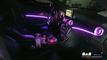 벤츠 CLA 45 AMG 실내 매립형 인핏 엠비언트 무드등 튜닝! 터빈 송풍구 엠비언트까지 감각적인 실내 인테리어 완성! 경남 거제 창원 부산 엠비언트튜닝 / 거제 연초면