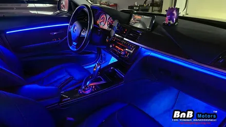 BMW 320d 매립형 DMX 엠비언트 라이트 튜닝! 실내 분위기를 바꿔주는 최고의 튜닝 아이템! 야간 드라이빙이 즐거워집니다! 거제 부산 창원 비앤비모터스! / 거제 연초면