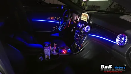 벤츠 CLA 45 AMG 실내 매립형 인핏 엠비언트 무드등 튜닝! 터빈 송풍구 엠비언트까지 감각적인 실내 인테리어 완성! 경남 거제 창원 부산 엠비언트튜닝 / 거제 연초면