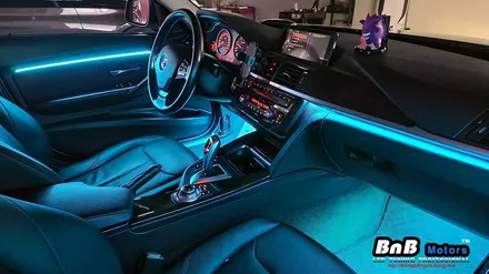 BMW 320d 매립형 DMX 엠비언트 라이트 튜닝! 실내 분위기를 바꿔주는 최고의 튜닝 아이템! 야간 드라이빙이 즐거워집니다! 거제 부산 창원 비앤비모터스! / 거제 연초면