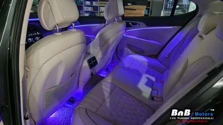 제네시스 G70 비노출 간접조명 엠비언트 라이트 튜닝! 순정같은 마감과 눈부심없는 무드램프 튜닝! 거제 부산 창원 비앤비모터스! / 거제 연초면