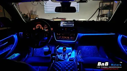 BMW 428i 컨버터블 실내 비노출 간접조명 엠비언트라이트 튜닝! 순정 느낌 그대로 눈부심없는 간접조명 무드램프 튜닝! 거제 부산 창원 비앤비모터스! / 거제 연초면