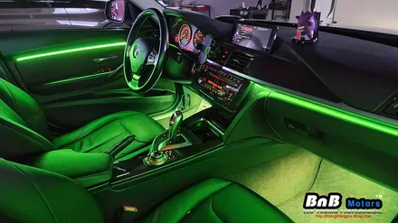 BMW 320d 매립형 DMX 엠비언트 라이트 튜닝! 실내 분위기를 바꿔주는 최고의 튜닝 아이템! 야간 드라이빙이 즐거워집니다! 거제 부산 창원 비앤비모터스! / 거제 연초면