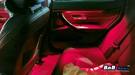 BMW 420d 그란쿠페 비노출 엠비언트 무드등 튜닝! 순정처럼 깔끔한 마감의 엠비언트 시공으로 실내 감성을 업그레이드! 창원 부산 엠비언트 / 거제 연초면