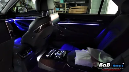 제네시스 EQ900 순정 엠비언트 광량 업그레이드! 순정기능 그대로 유지하며 순정대비 10배 밝은 엠비언트로 완성! 거제 창원 부산 비앤비모터스! / 거제 연초면