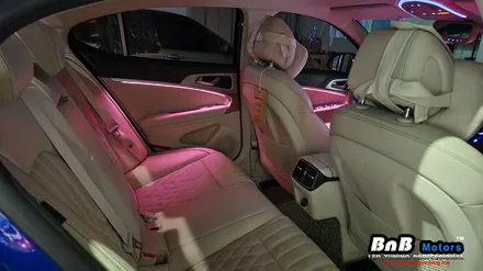 제네시스 G70 비노출 간접조명 엠비언트 라이트 튜닝! 이질감없는 마감과 눈부심없는 무드램프 튜닝으로 실내 분위기 업그레이드! 거제 부산 창원 비앤비모터스!