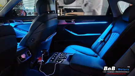 제네시스 G80(DH) 비노출 간접조명 엠비언트 라이트 튜닝! 실내튜닝 필수 아이템! 거제 부산 창원 비앤비모터스! / 거제 연초면
