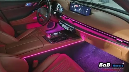 제네시스 G80(RG3) 실내 엠비언트 라이트 튜닝! 부족했던 순정엠비언트를 업그레이드! 거제 부산 창원 비앤비모터스! / 거제 연초면