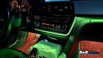BMW 428i 컨버터블 실내 비노출 간접조명 엠비언트라이트 튜닝! 순정 느낌 그대로 눈부심없는 간접조명 무드램프 튜닝! 거제 부산 창원 비앤비모터스! / 거제 연초면