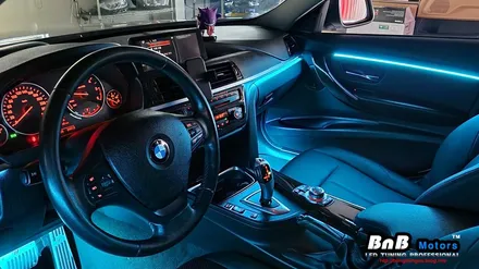BMW 320d 매립형 DMX 엠비언트 라이트 튜닝! 실내 분위기를 바꿔주는 최고의 튜닝 아이템! 야간 드라이빙이 즐거워집니다! 거제 부산 창원 비앤비모터스! / 거제 연초면