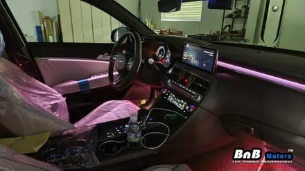 제네시스 G70 비노출 간접조명 엠비언트라이트 튜닝! 엠비언트 맛집에서 완성되는 고퀄리티 비노출 엠비언트를 만나보세요! 거제 부산 창원 비앤비모터스! / 거제 연초면