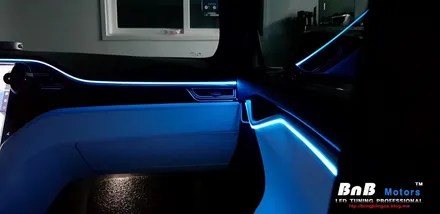 테슬라 전기차 모델 S 스마트 RGB 풀 컬러 엠비언트 라이트 튜닝. 부산 창원 통영 거제 자동차 튜닝[비앤비 모터스] / 거제 연초면