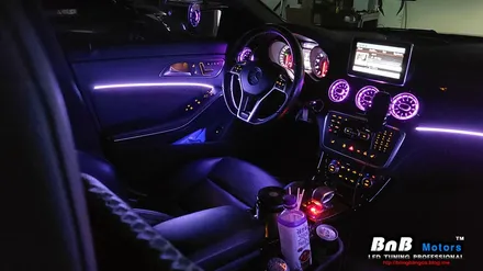 벤츠 CLA 45 AMG 실내 매립형 인핏 엠비언트 무드등 튜닝! 터빈 송풍구 엠비언트까지 감각적인 실내 인테리어 완성! 경남 거제 창원 부산 엠비언트튜닝 / 거제 연초면